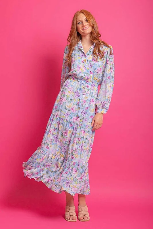 Makayla Maxi Dress Blue Floral